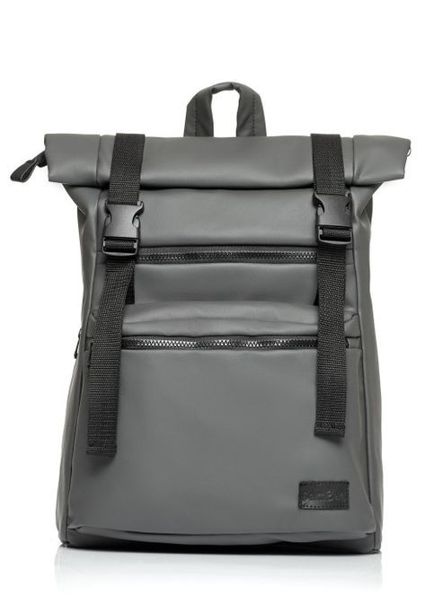 Рюкзак мужской из экокожи ролл RollTop LTT белый Sambag (301871401)