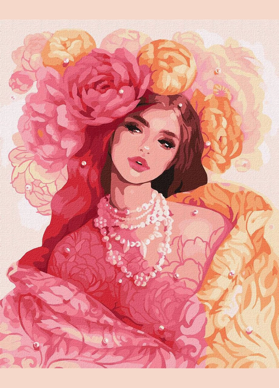 Картина за номерами Дівчина в півоніях 40*50 см KHO 8329 Ідейка (362534529)