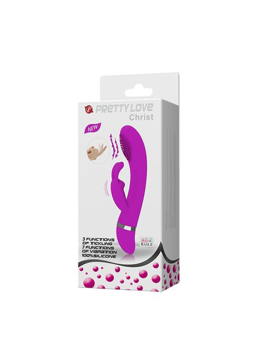 НОВИНКА! Вібратор для точки G і клітора CHRIST на закінченні вібратора м'яка щіточка Pretty Love (301909269)