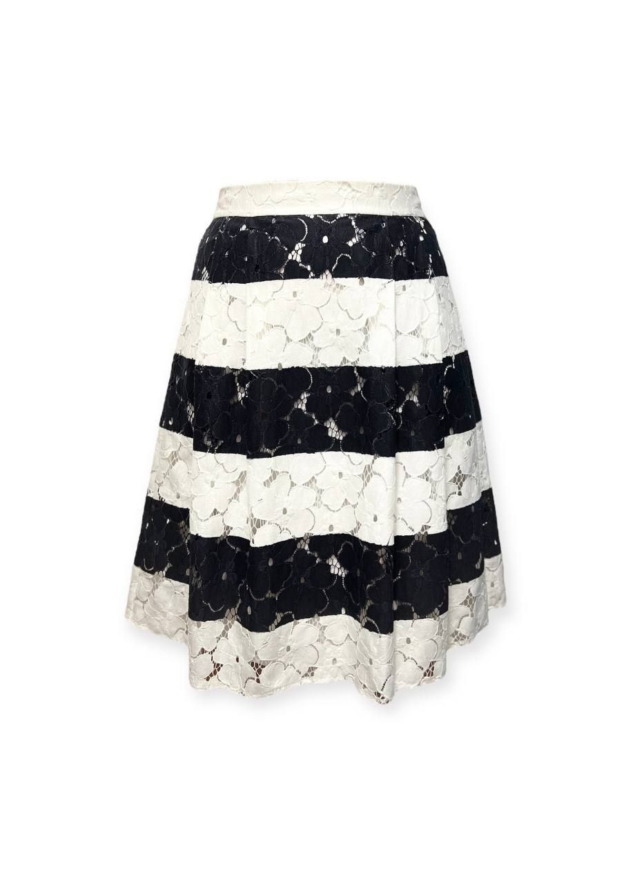 Белая повседневная с абстрактным узором юбка бело-черный Taifun