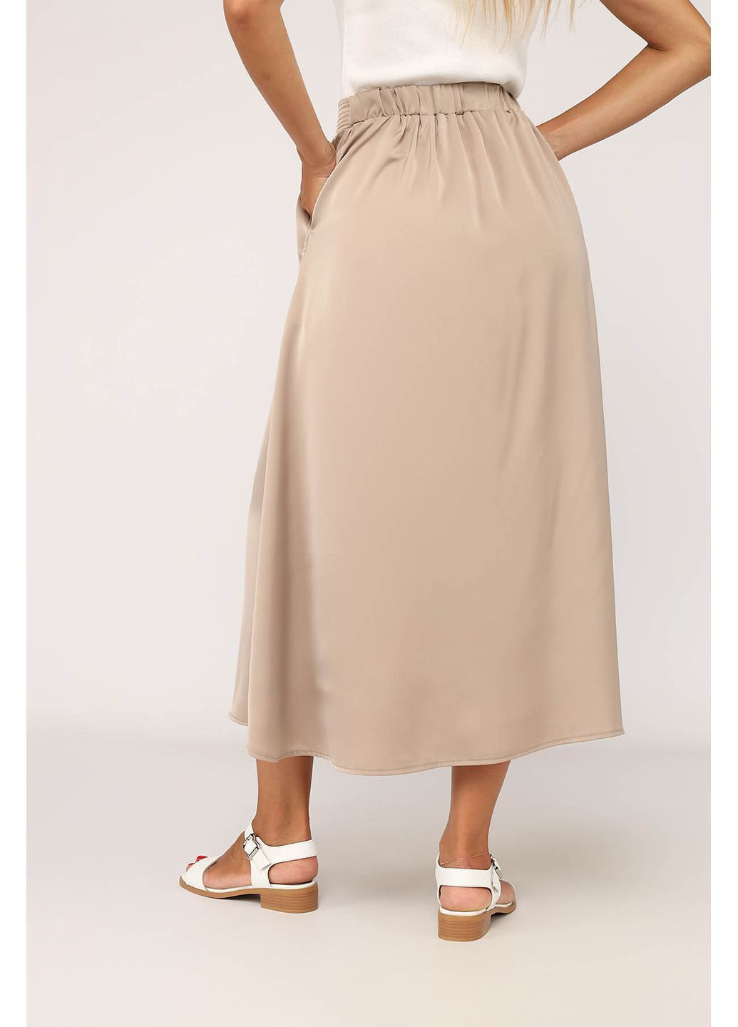 Бежевая юбка трапеция женская цвет бежевый cb-00279593 Yuki