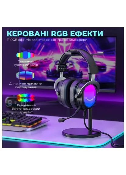 Наушники H16 7.1 RGB (H16) Fifine H16 7.1 RGB Black (388707950)
