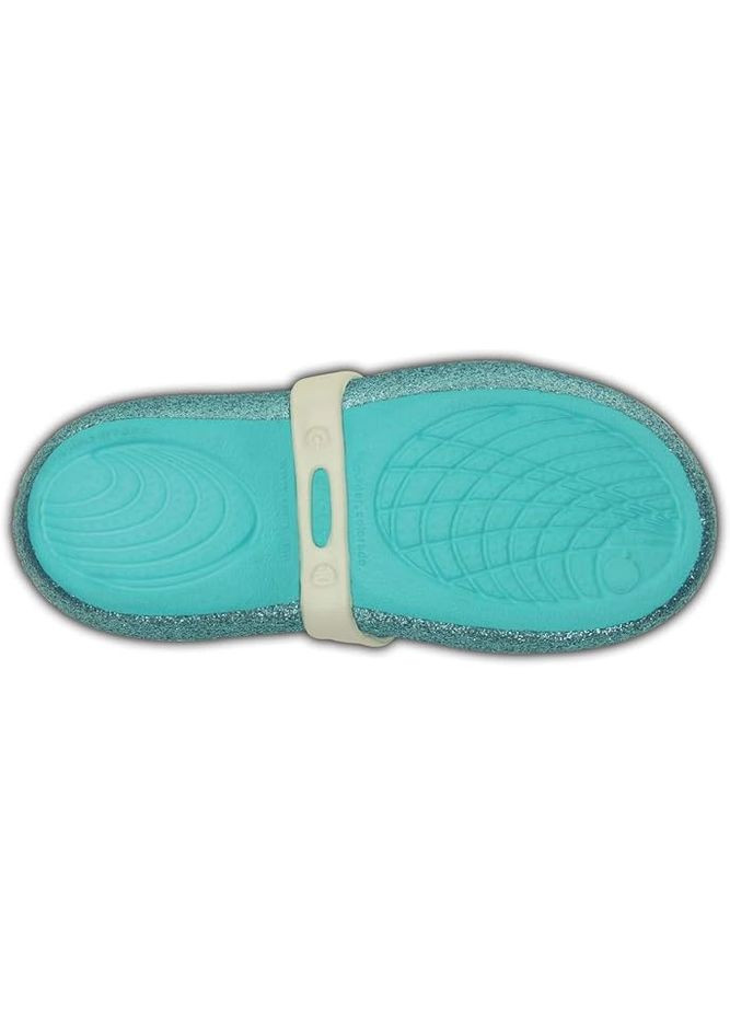 Балетки кроксы Kids Lina Frozen Flat 204454-4O9-C7 19-20 (С4) 11,5 см Бирюзовые Crocs (335842228)