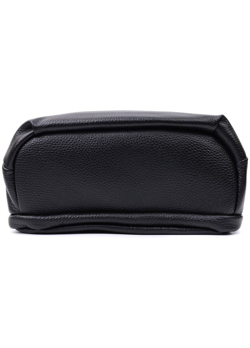 Сумка на два отделения из натуральной кожи черная 22592 Vintage (329197723)