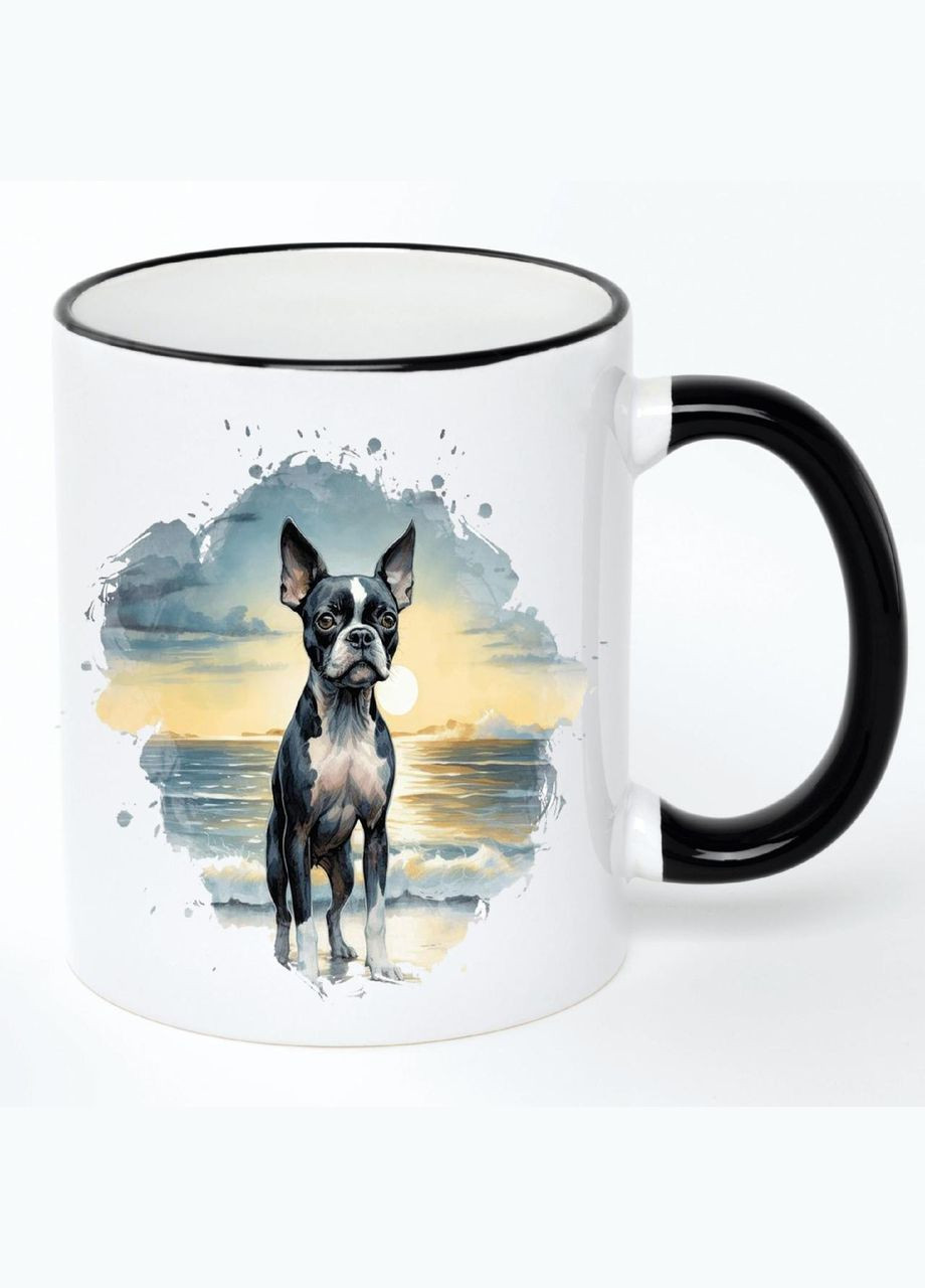 Чашка Dogs (кухоль, кружка) #038 Біла з чорною ручкою 330 мл No Brand (322716695)