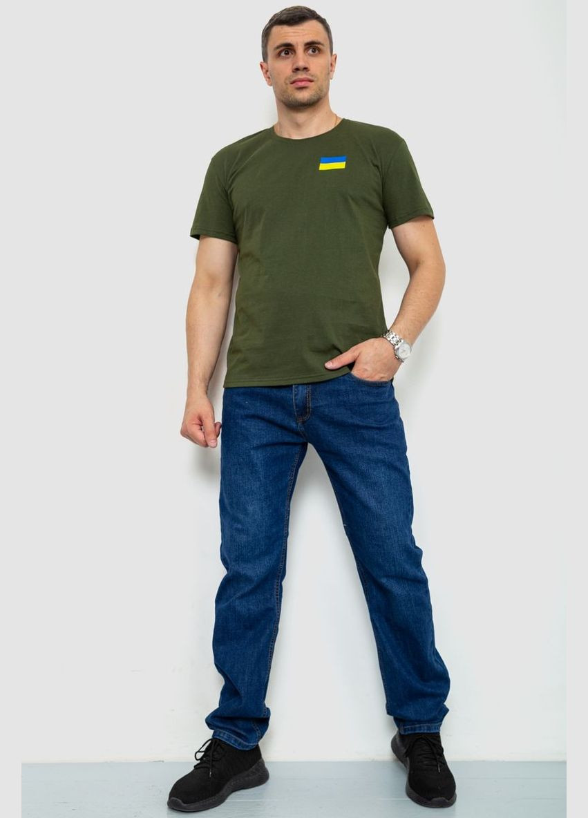 Хакі (оливкова) футболка чоловіча патріотична Ager 226R040