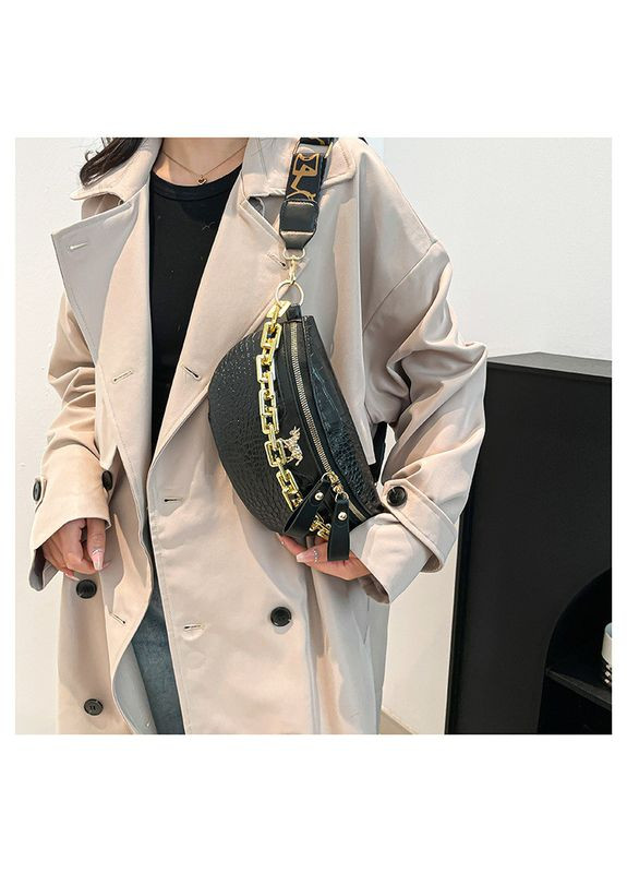 Женская классическая сумка 6079 через плече рептилия No Brand (344446617)