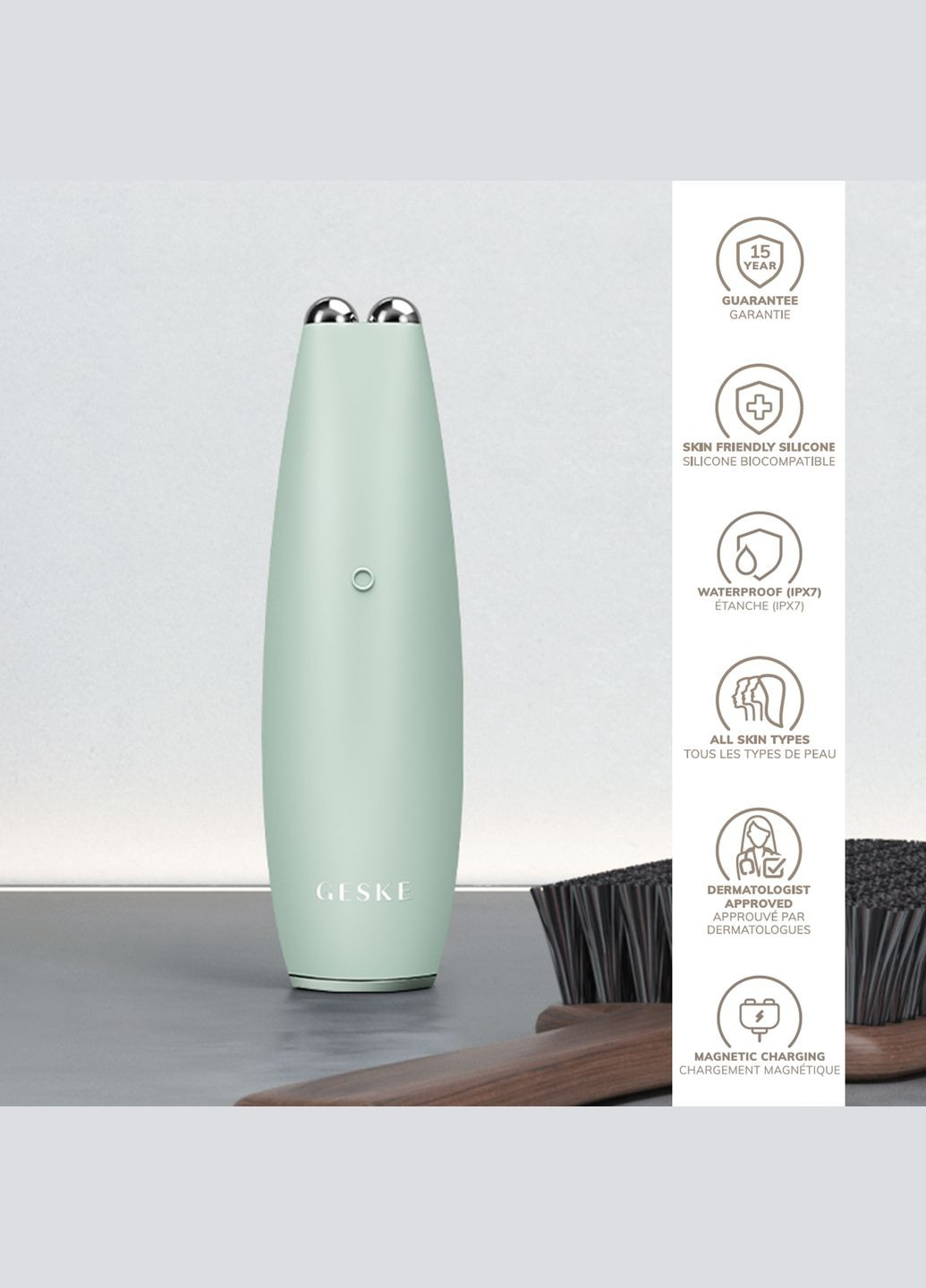 Микротоковая ручка для подтяжки лица MicroCurrent Face-Lift Pen 6в1 green GESKE (341526032)