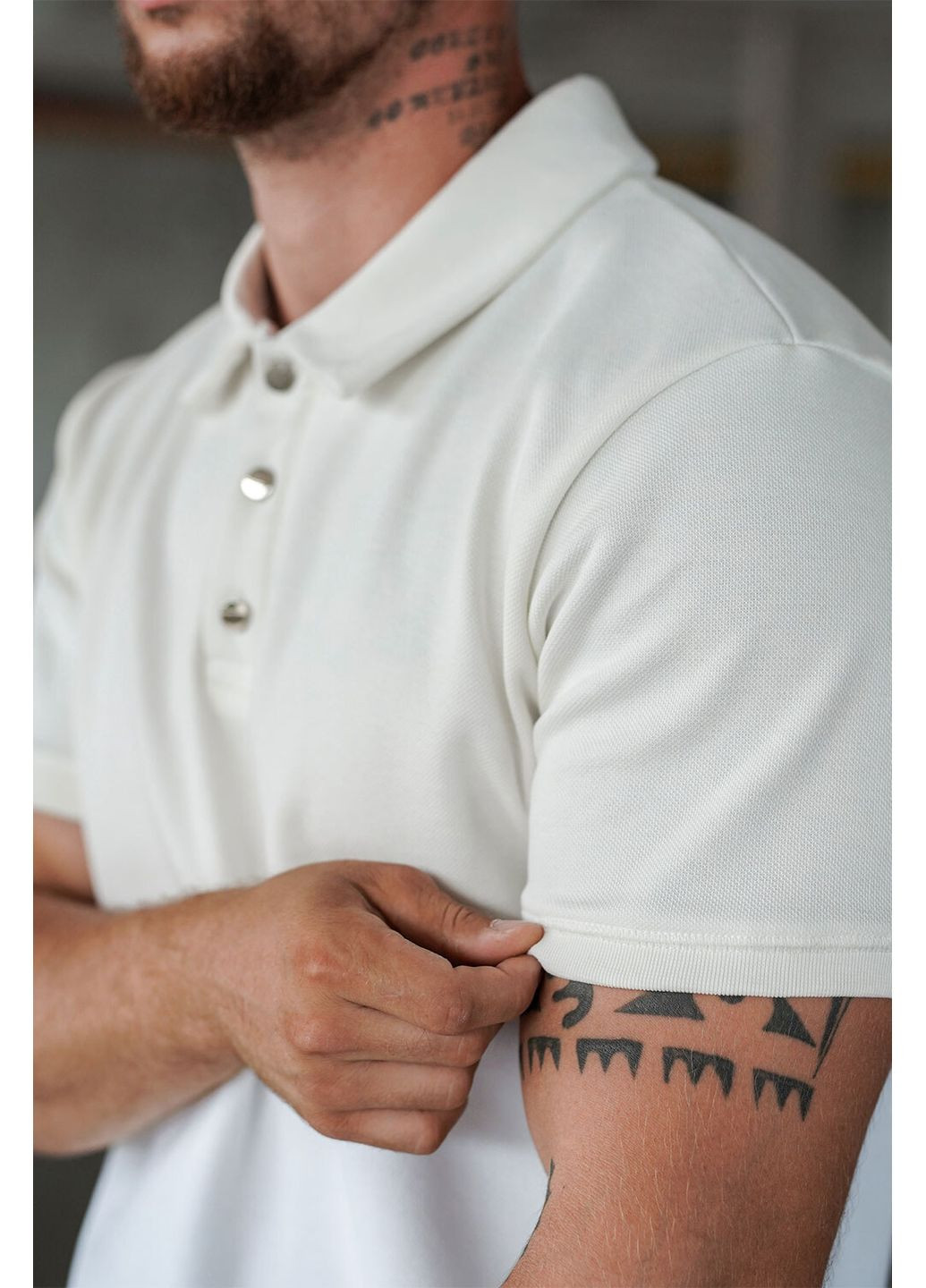 Белая мужская футболка поло однотонная polo белая Teamv