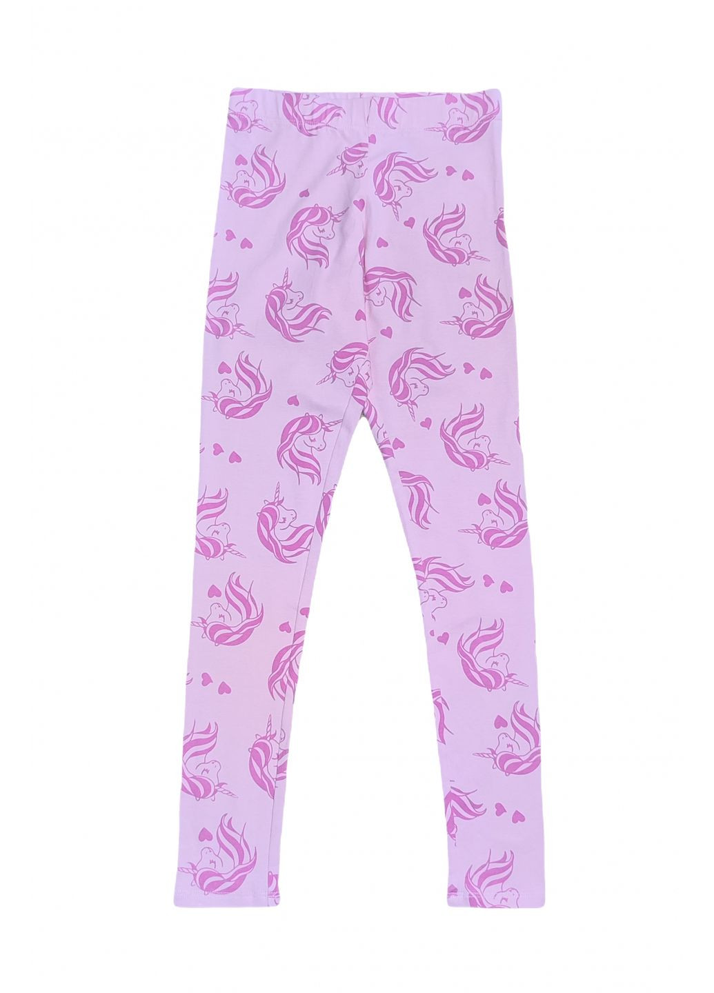 Розовые демисезонные лосины хлопковые трикотажные для девочки my little pony 0929081-022 H&M