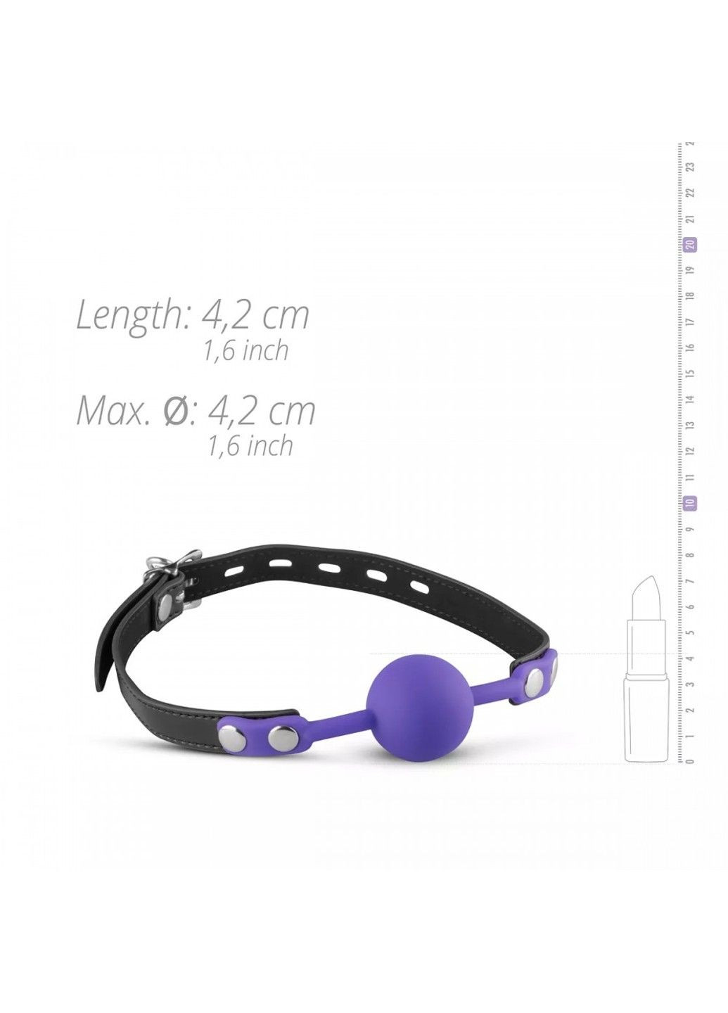 Кляп-шарик с замком на ключ XOXO, фиолетовый EasyToys (290851030)