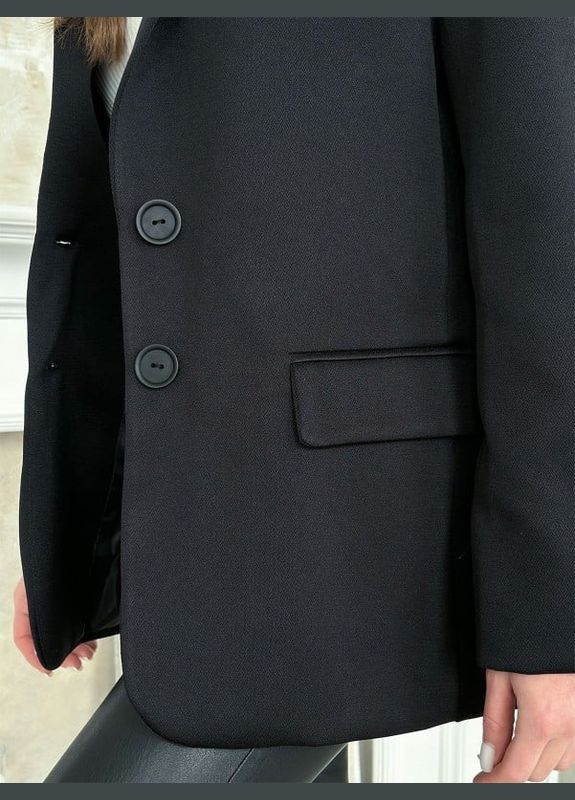 Черный женский пиджаки ISSA PLUS однотонный - демисезонный
