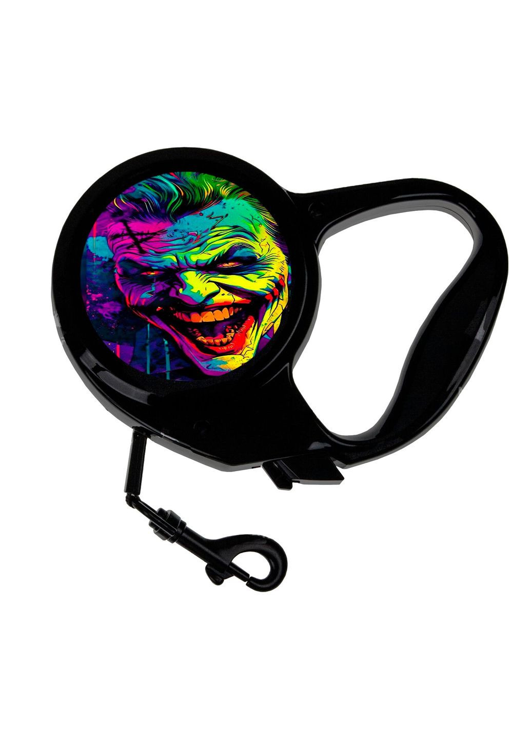 Повідець-рулетка для тварин із принтом джокер 3 м чорний No Brand (309154666)