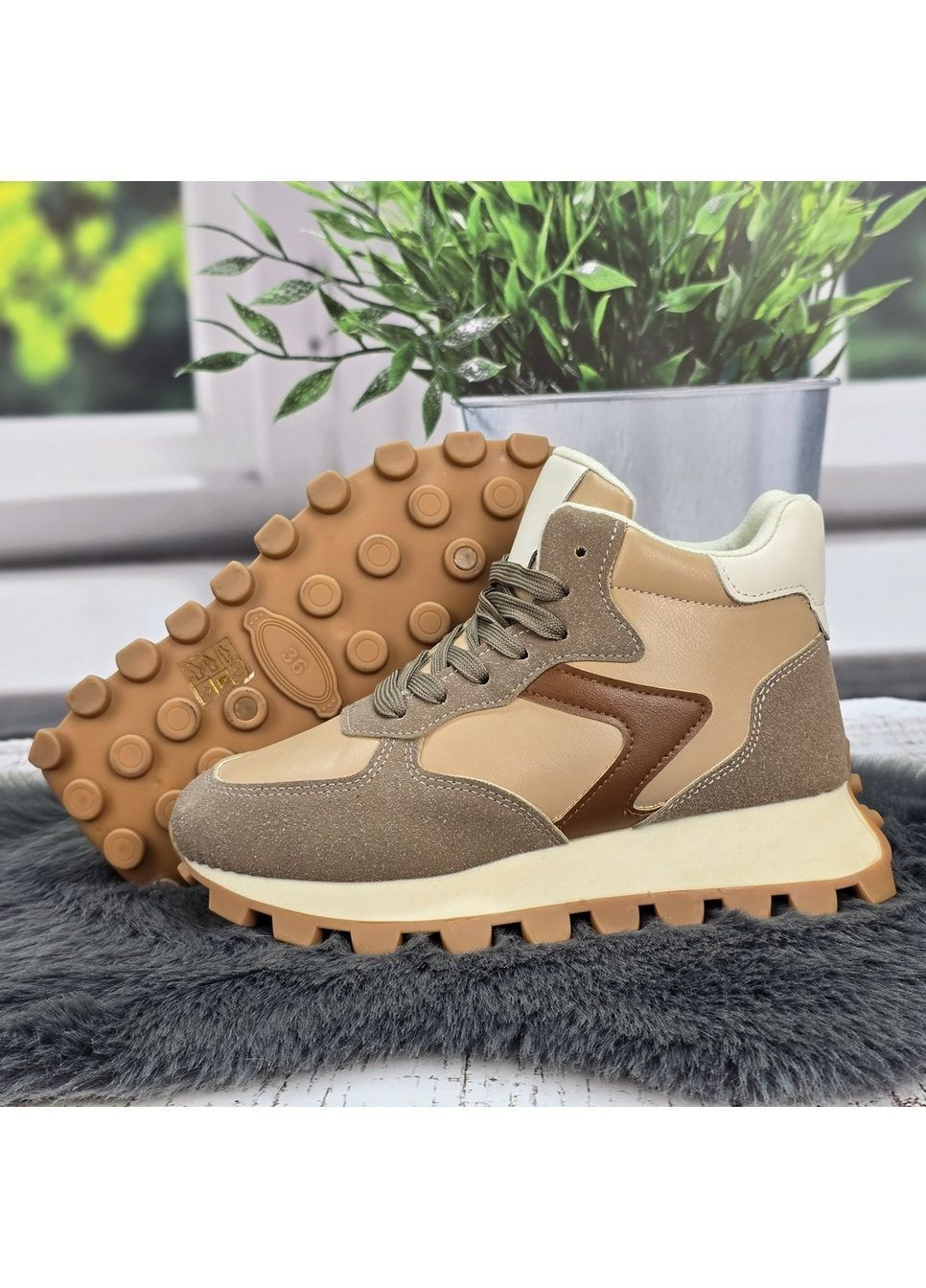 Черевики жіночі зимові еко-шкіра з хутром Панда (365718476)