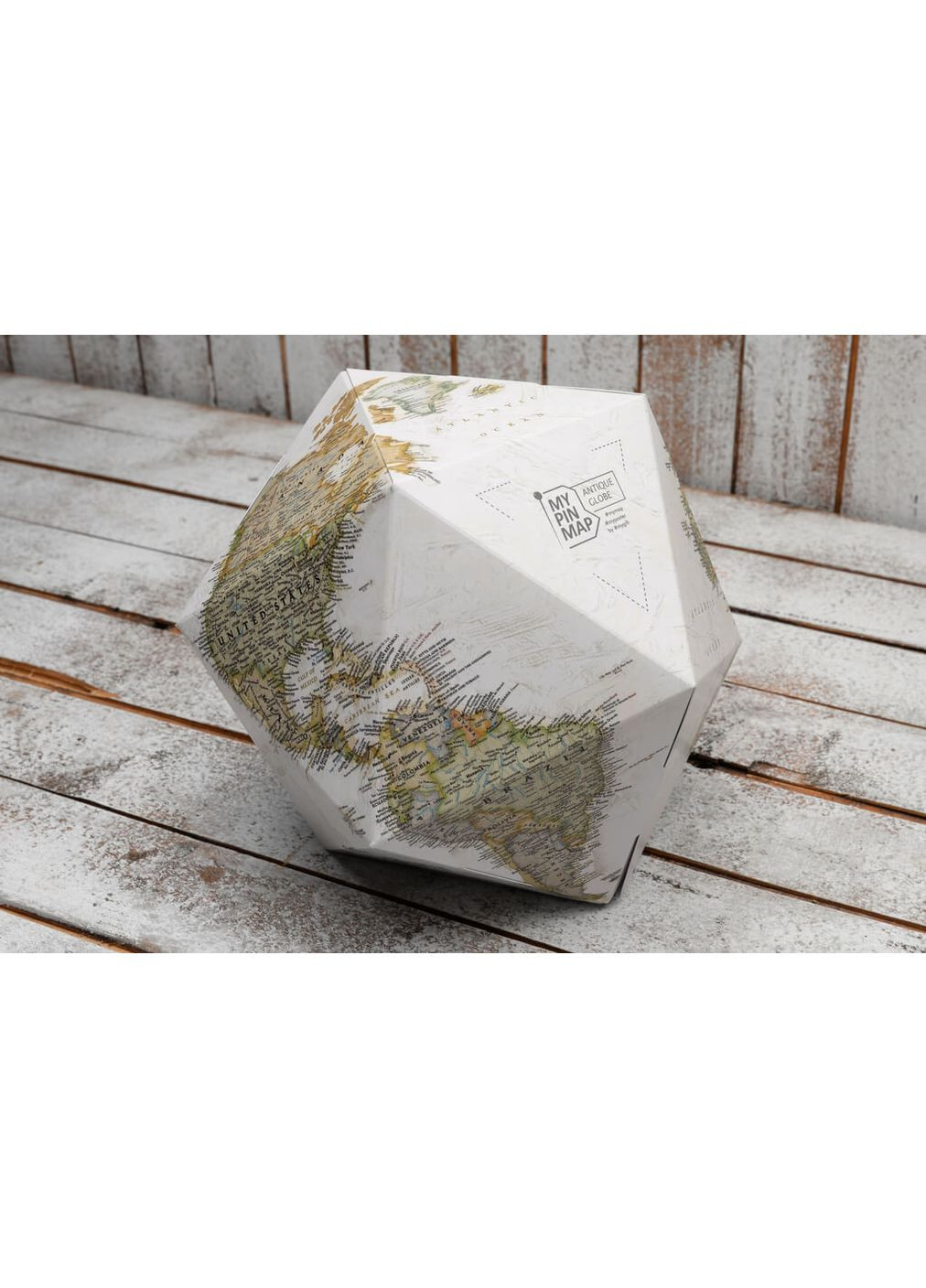 Объемный 3D Pin Глобус My Pin Antique Map Globe My Gift (371786366)