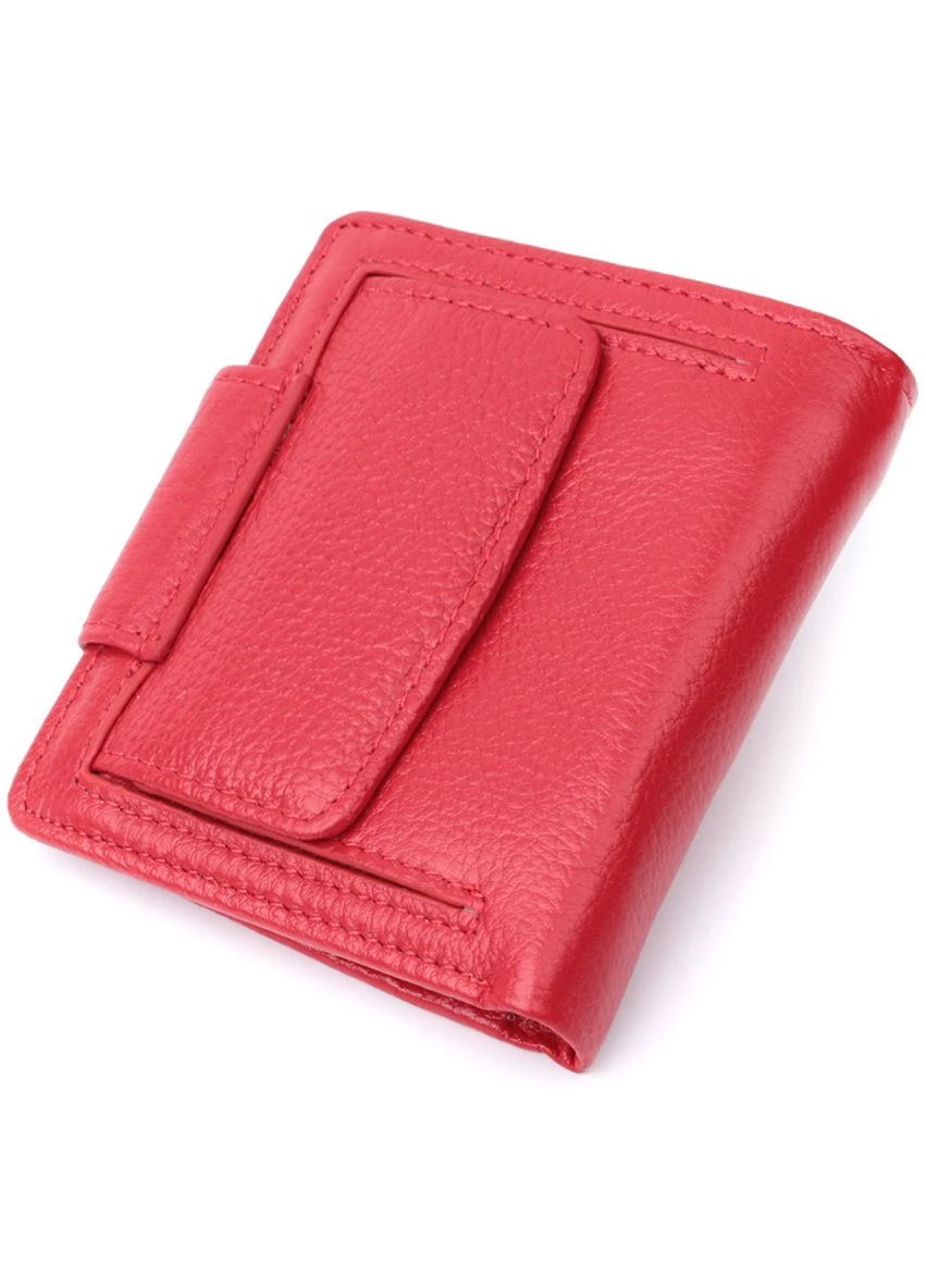 Яркий кошелек для женщин с карманом для монет из натуральной кожи ST Leather Красный Верховинка 22726 (398292004)