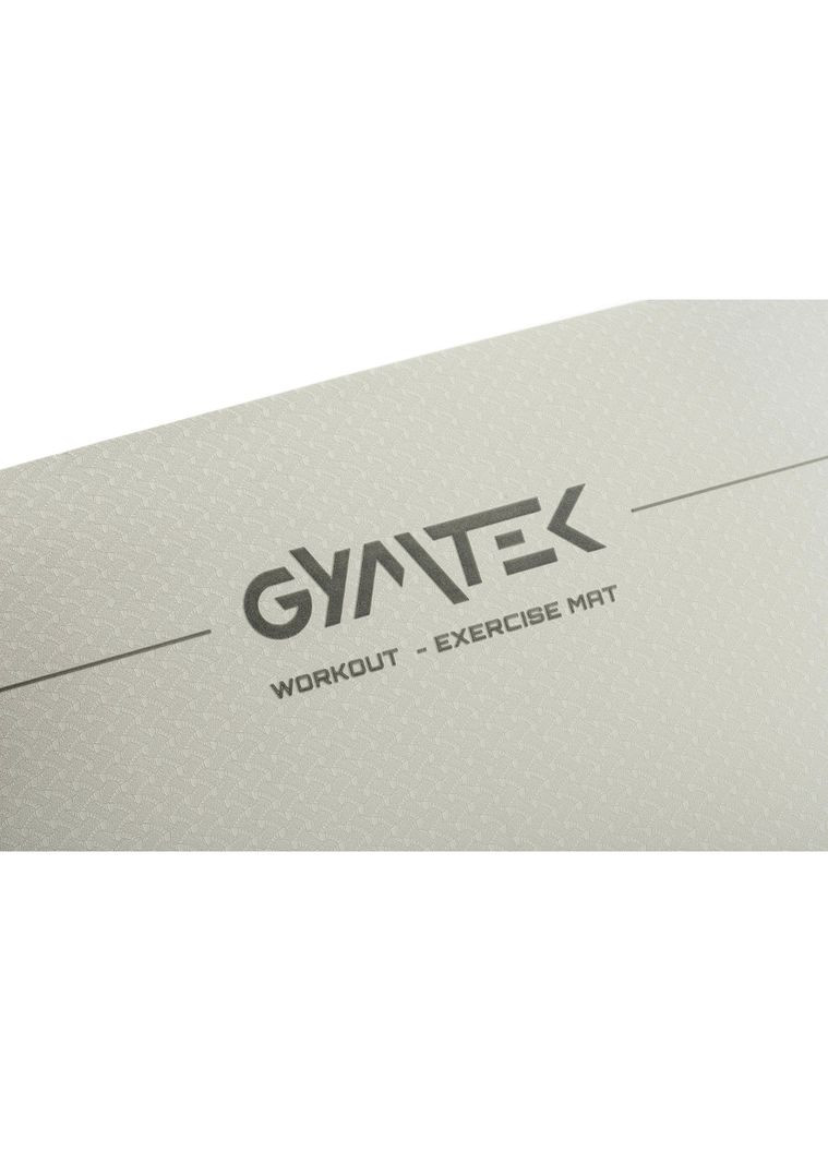 Коврик (мат) для фитнеса и йоги Premium TPE 0,6см серо-черный Gymtek (361952218)