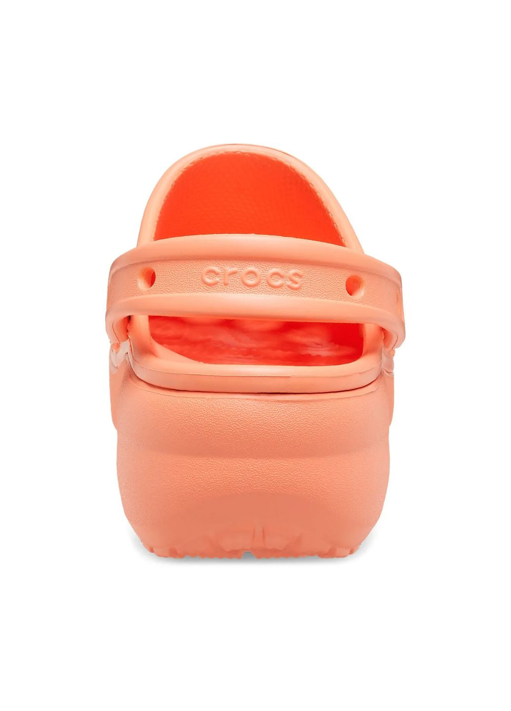 Оранжевые женские кроксы classic platform clog papaya 206750 Crocs