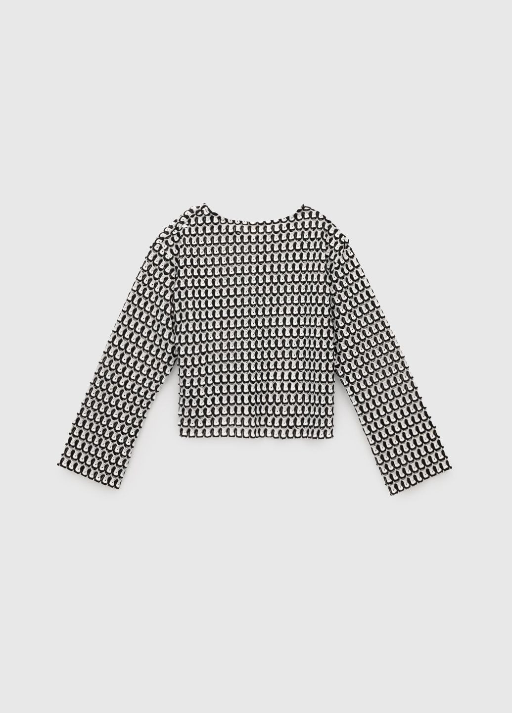 Черно-белый демисезонный повседневный лонгслив DMB