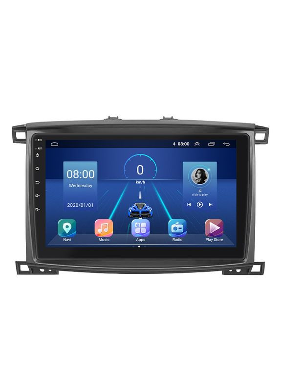 Штатная магнитола 10" для Toyota Land Cruiser 100 Series Рестайлинг 2 2005-2007 2/32Gb/4G/ Wi-Fi 1шт Lesko (336202771)