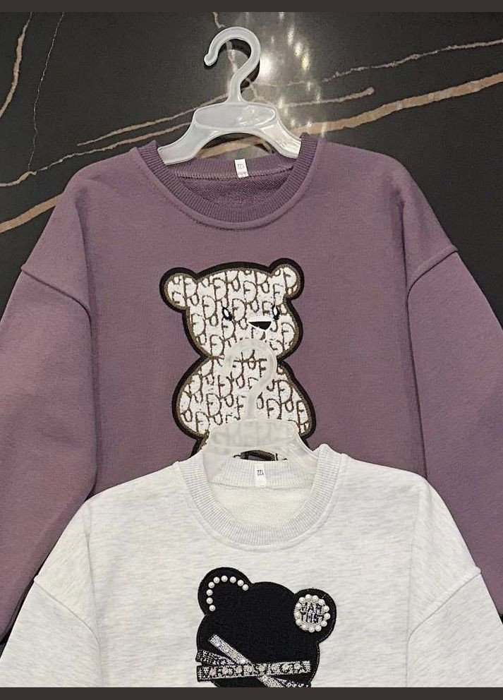 Фиолетовый демисезонный свитшот для девочки No Brand