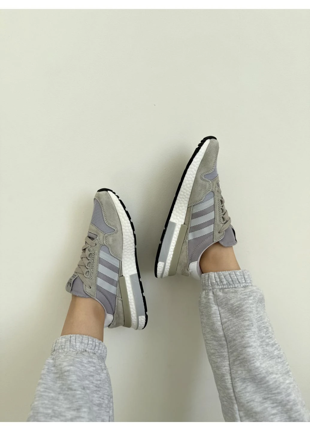 Серые летние кроссовки adidas zx 500 grey адидас зх 500 No Brand
