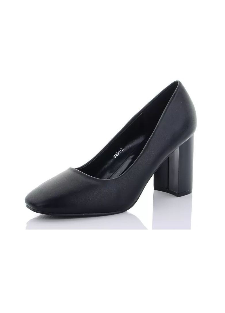 Purlina Женские туфли на каблуке Kamegsi 1342 Черные черный з искусственная кожа, — демисезон (326960705)