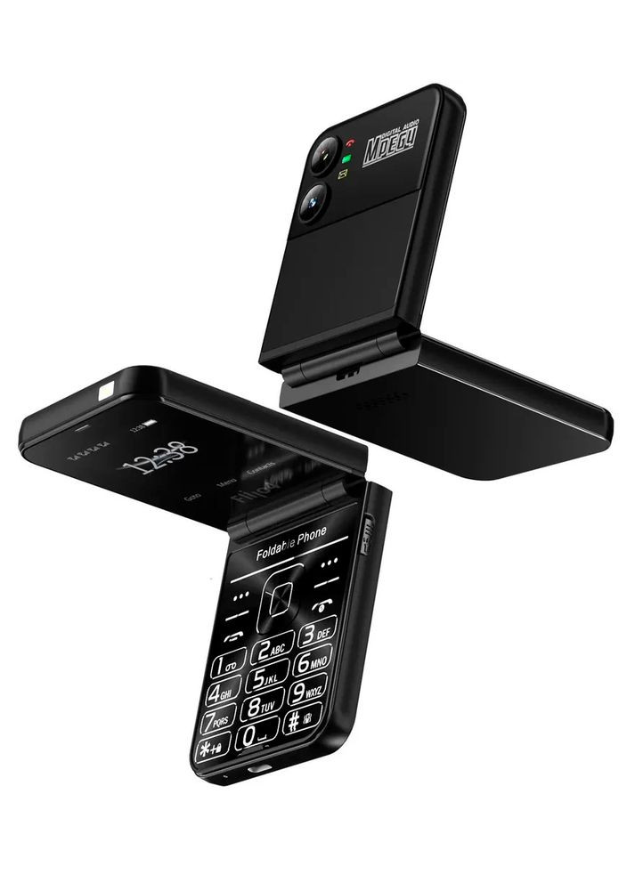 Кнопковий мобільний телефон розкладачка AIEK Flilo 4 на 4 сім карти Black Home (330144162)