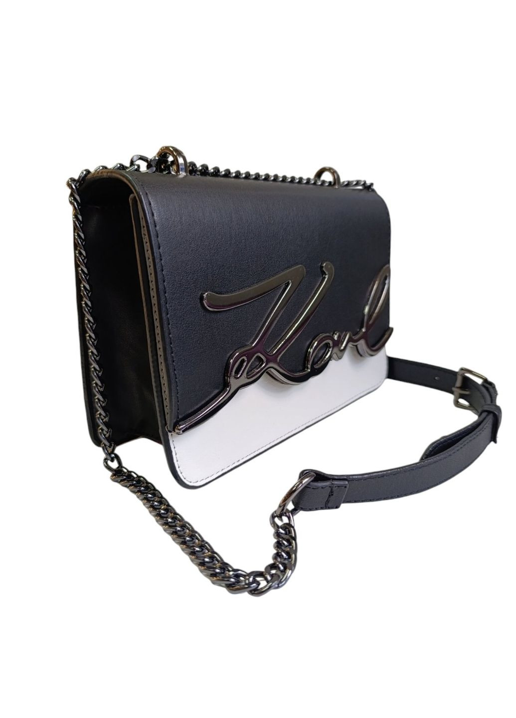 Сумка через плечо Лагерфельд 0049 b цвет черный Borse in Pelle (307149081)