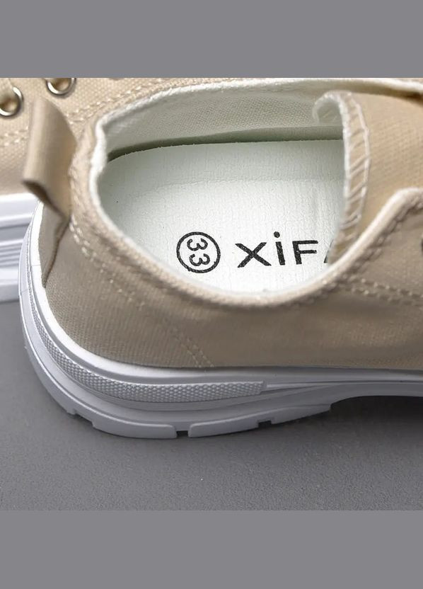 Бежеві кеди XIFA на липучках текстильні