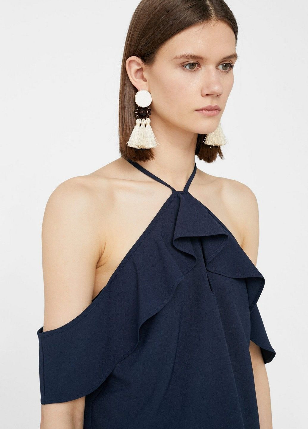 Синяя блуза Mango