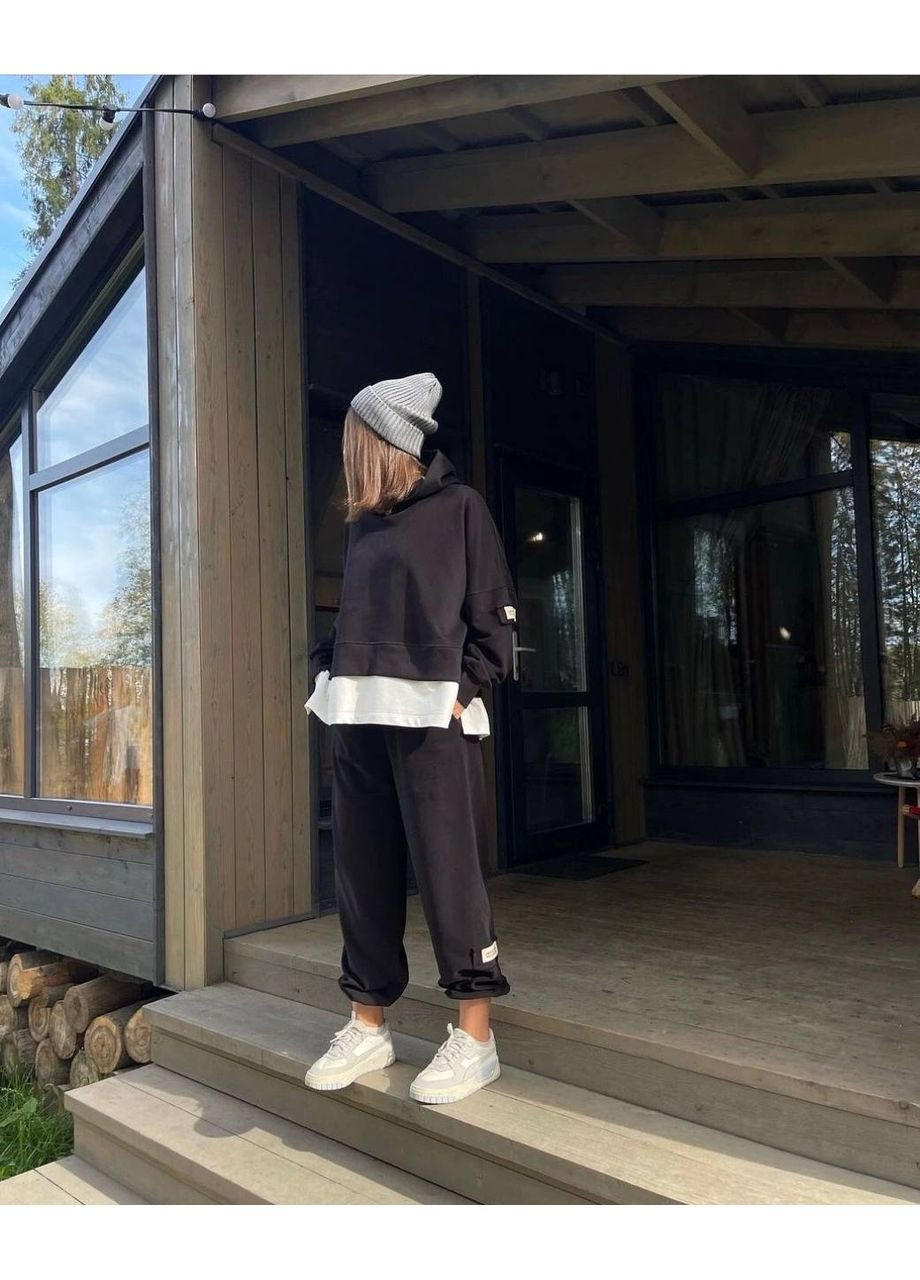 Костюм з імітацією футболки чорного кольору No Brand С 1497 003 (370270032)