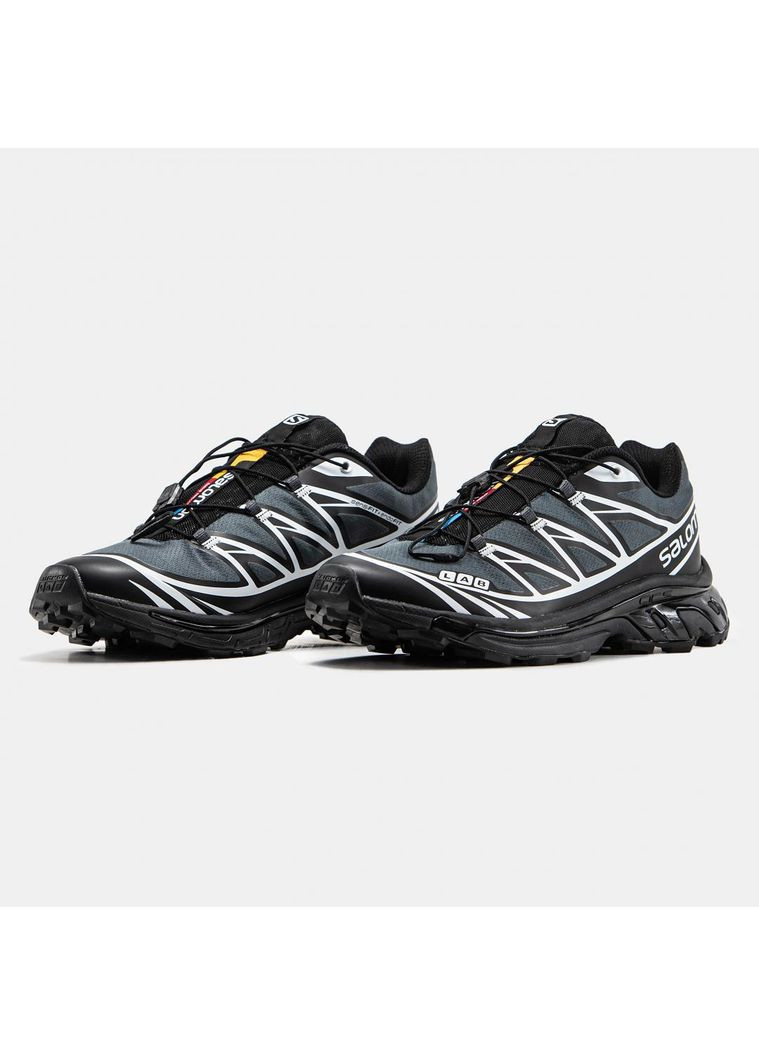 КРОССОВКИ ЖЕНСКИЕ SALOMON XT- 6 SOFT GROUND BLACK WHITE САЛОМОН XT-6 No Brand чёрные демисезоны (367171874)