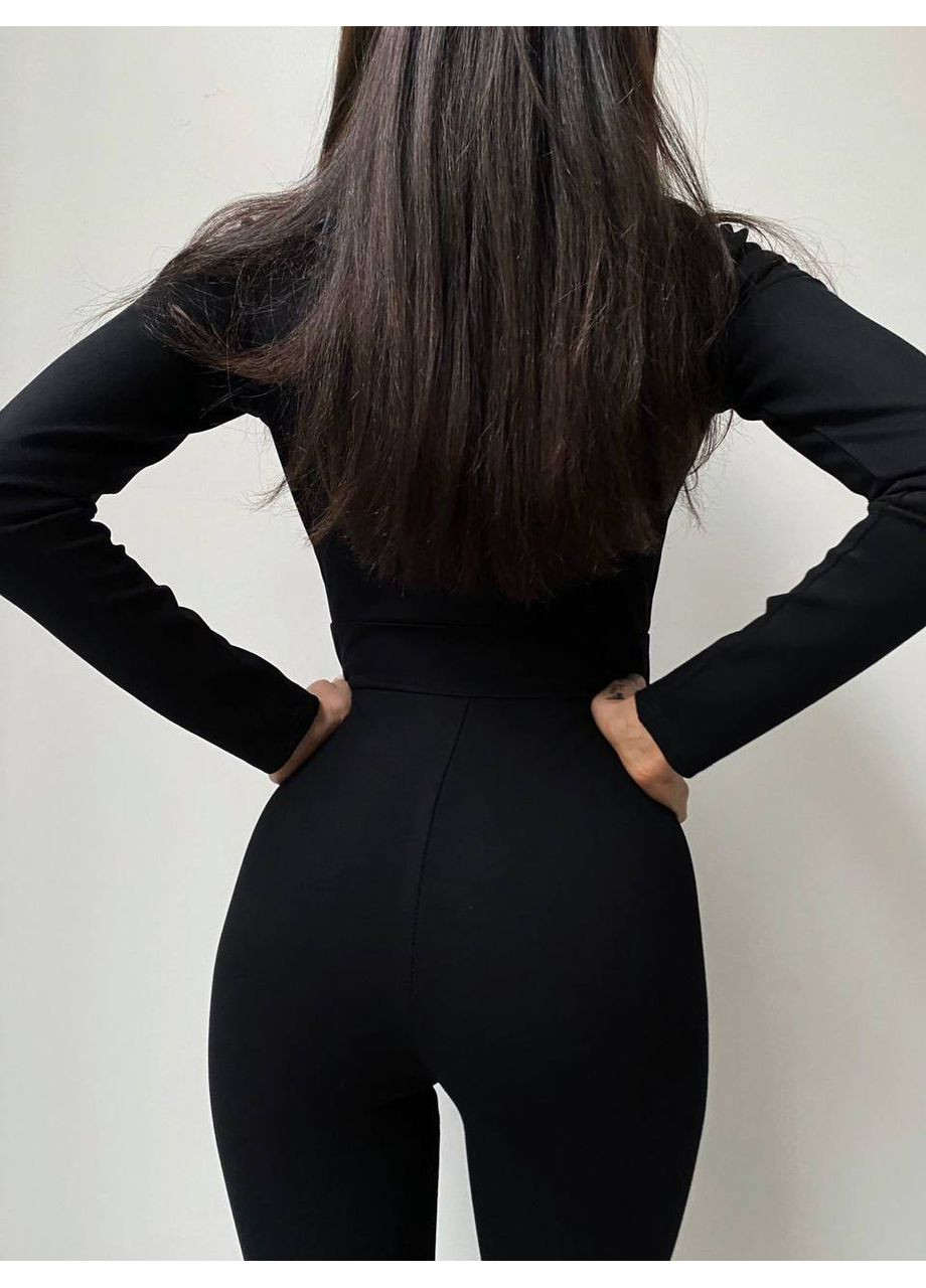 Женский теплый комбинезон Fashion чёрный