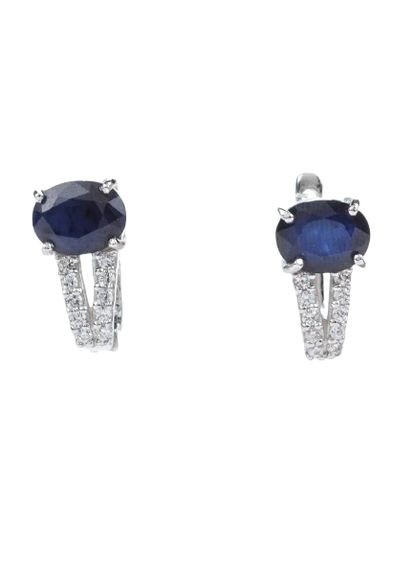 Сережки срібні з сапфіром Т0320-б-сф Shatlen Сережки (346488821)