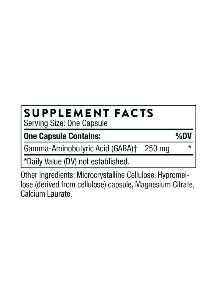 ГАМК Гамма-аміномасляна кислота (PharmaGABA-250) 60 капсул Thorne Research (361117440)