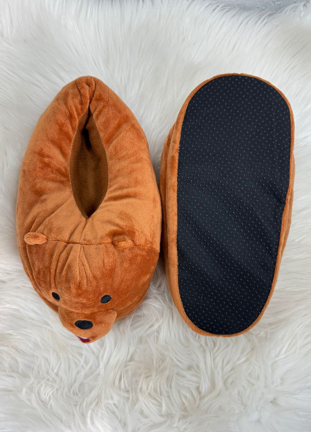 Унисекс тапочки с мишкой плюшевые с нескользящей подошвой My Kigu (368156593)