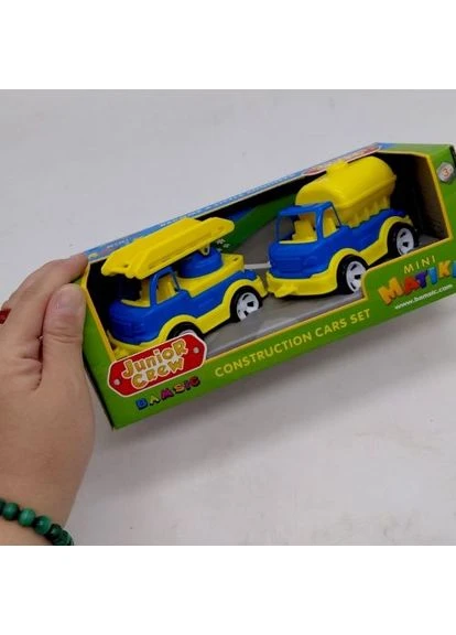 Mini Matiki коробка 2 (пожежна, водовіз), Набір дитячий (ЖОВТО-ЗЕЛЕНИЙ) Bamsic (398314699)