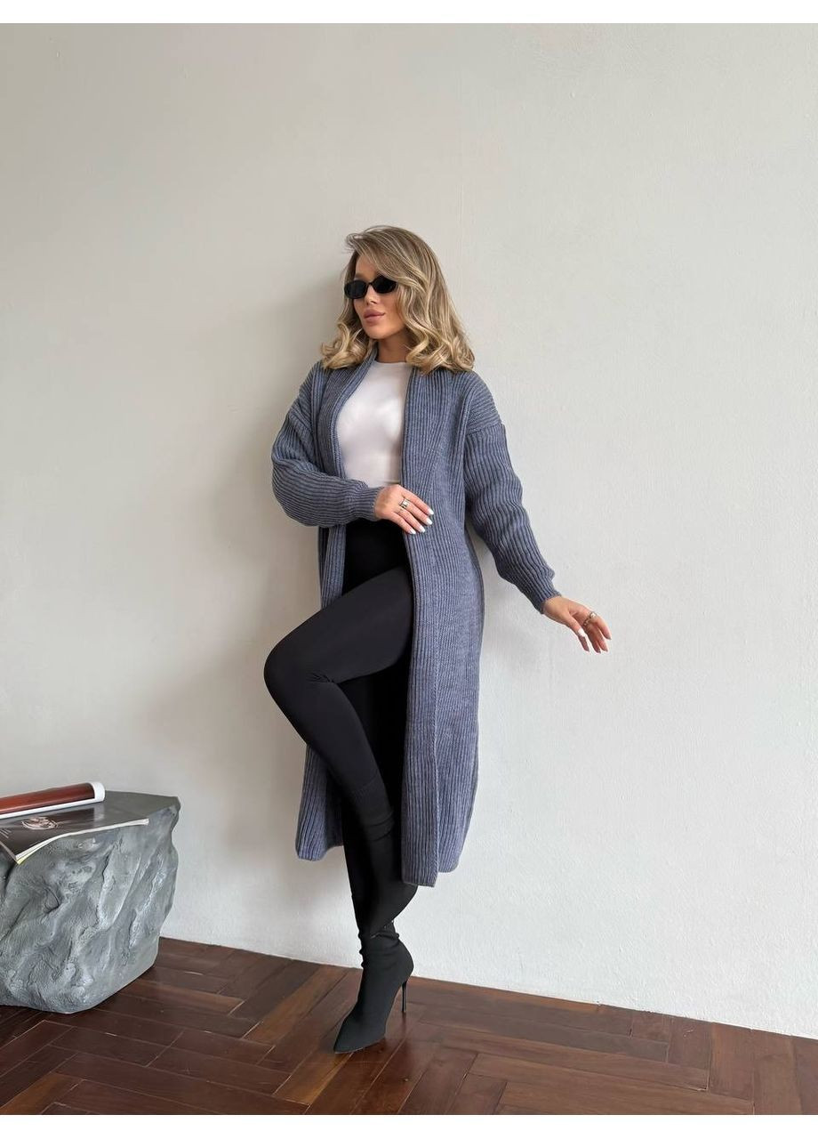 Темно-синий демисезонный кардиган No Brand