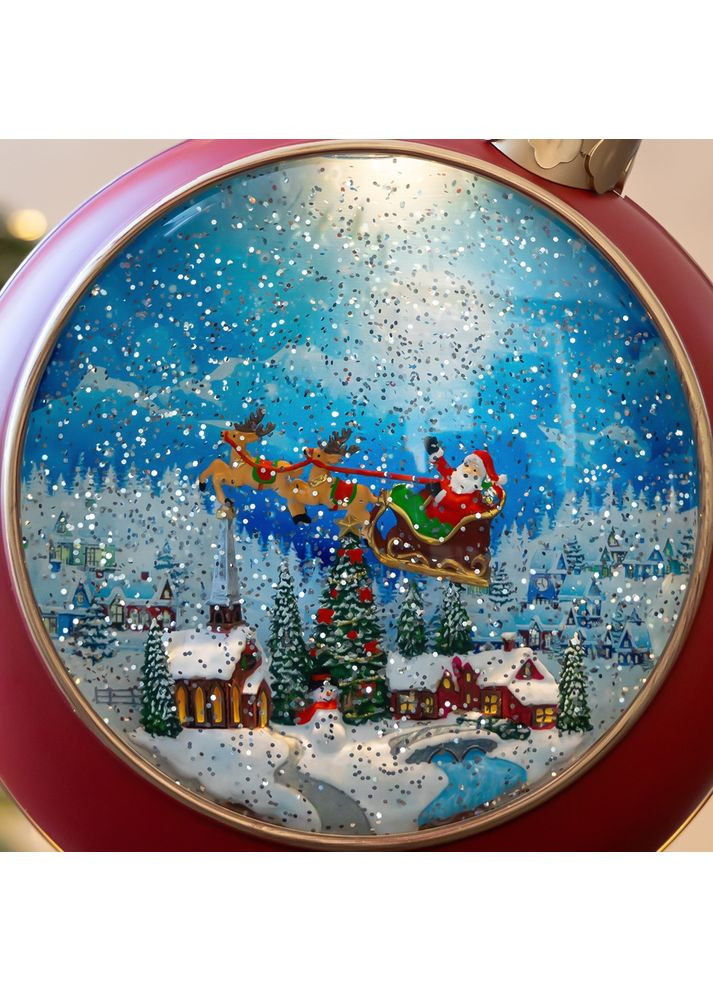 Новорічний ліхтар з підсвіткою та музикою Магічна куля, 21 см Home Decor (361020012)