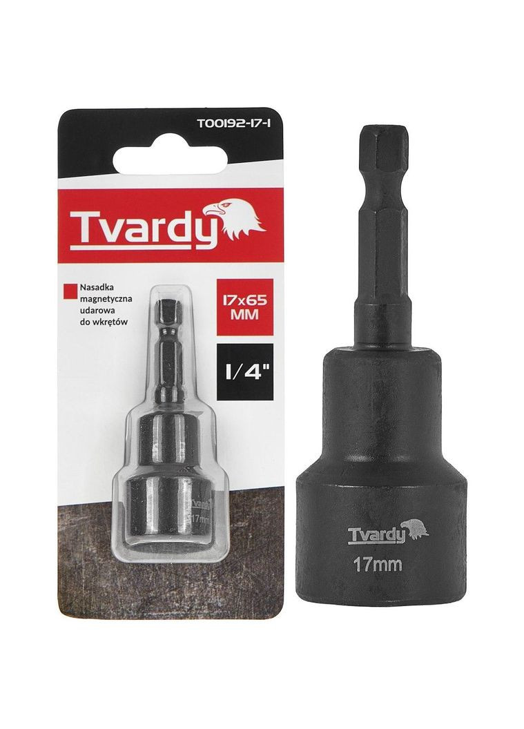 Головка біти ударна "Tvardy" магнітна шестигранна 17 х 65 мм Geko (342325156)