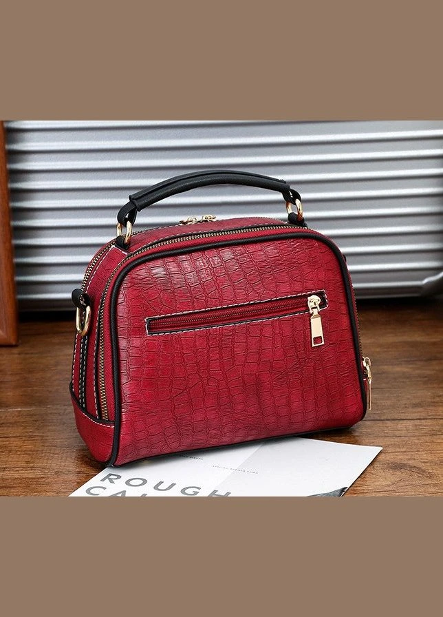 Женская мини сумочка под рептилию Красный No Brand (298997571)