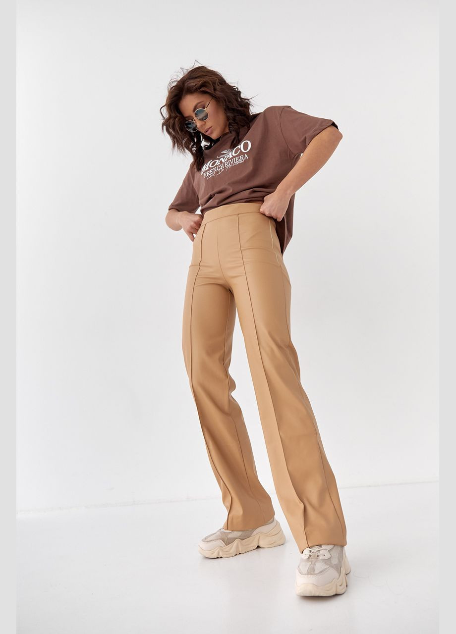 Брюки из экокожи классического фасона Liton (297373628)