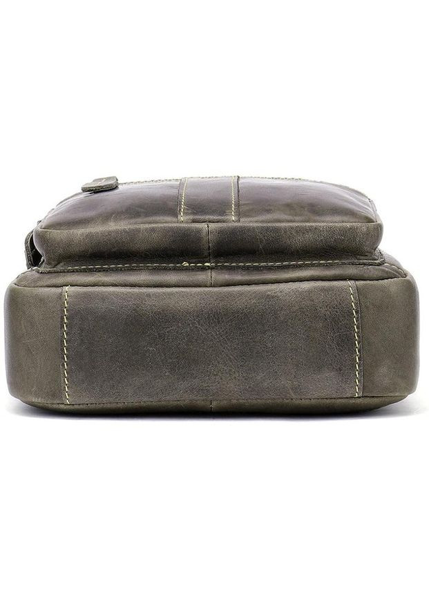 Сумка планшет через плечо мужская из натуральной кожи средняя Серый 36829 Vintage (353690074)