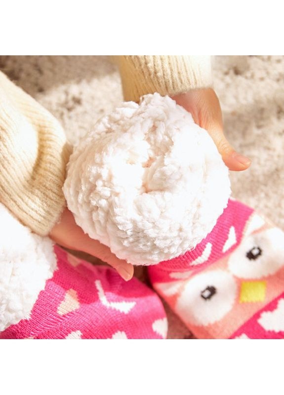 Розовые носки новогодние с совой и сердечками розовые 35-40 (365815750)