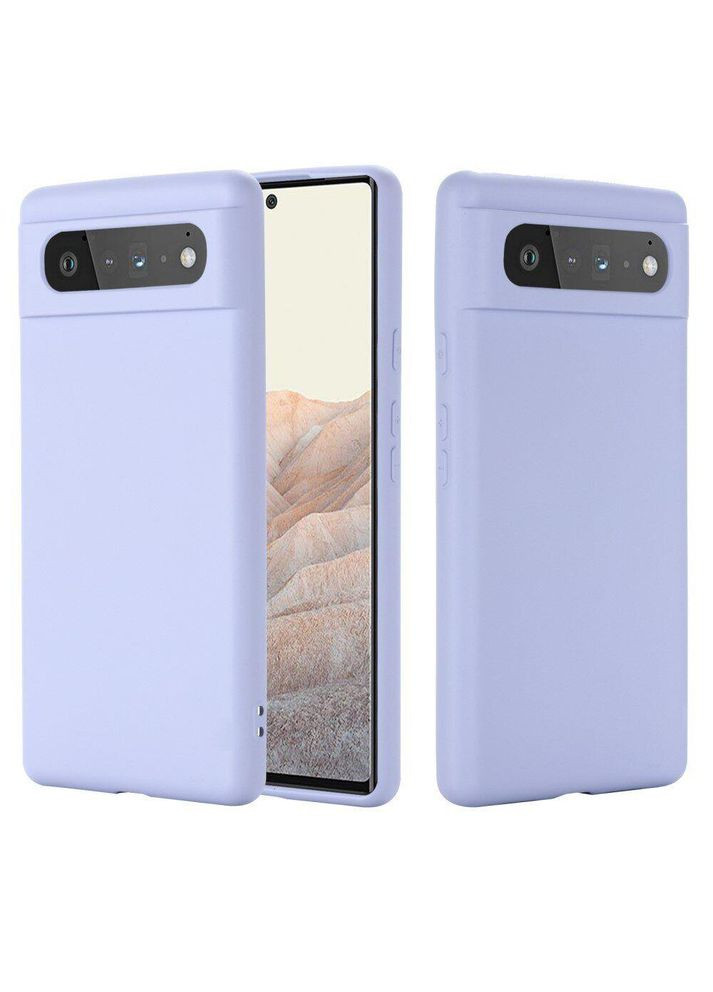 Силіконовий чохол для Google Pixel 6 Бузковий мікрофібра софт тач Viseaon (322212668)