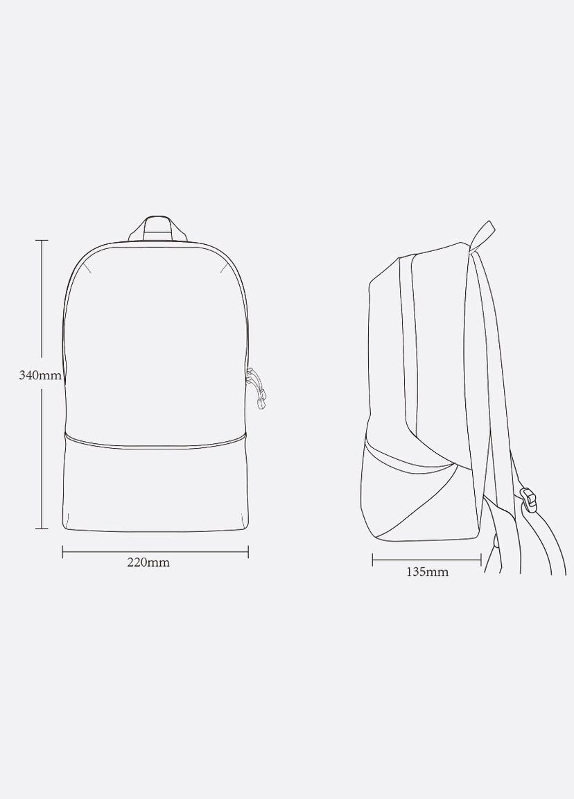 Рюкзак Xiaomi Z Bag Ultra Light Portable Mini Backpack Red No Brand (264742968)