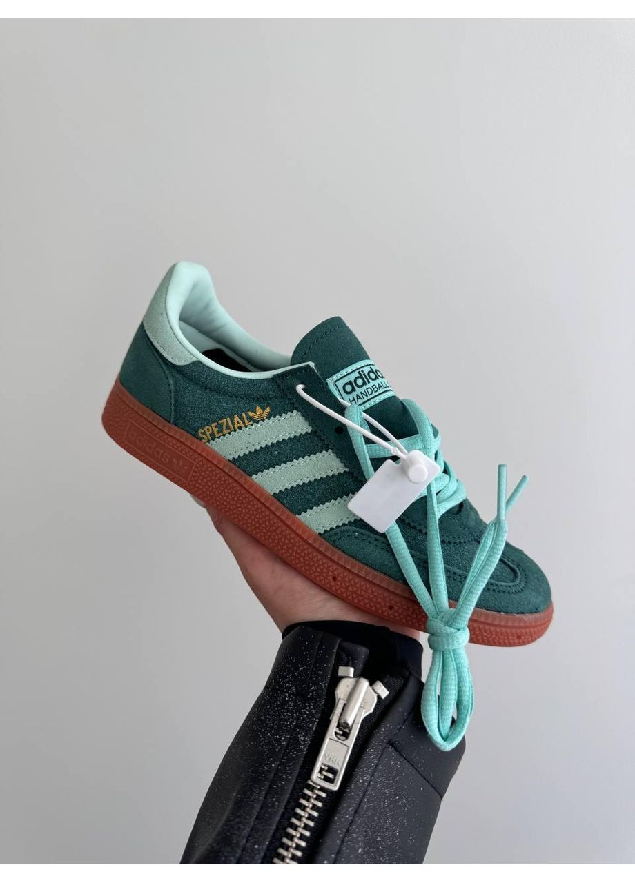 Серые демисезонные кроссовки мужские adidas spezial handball green адидас специал No Brand