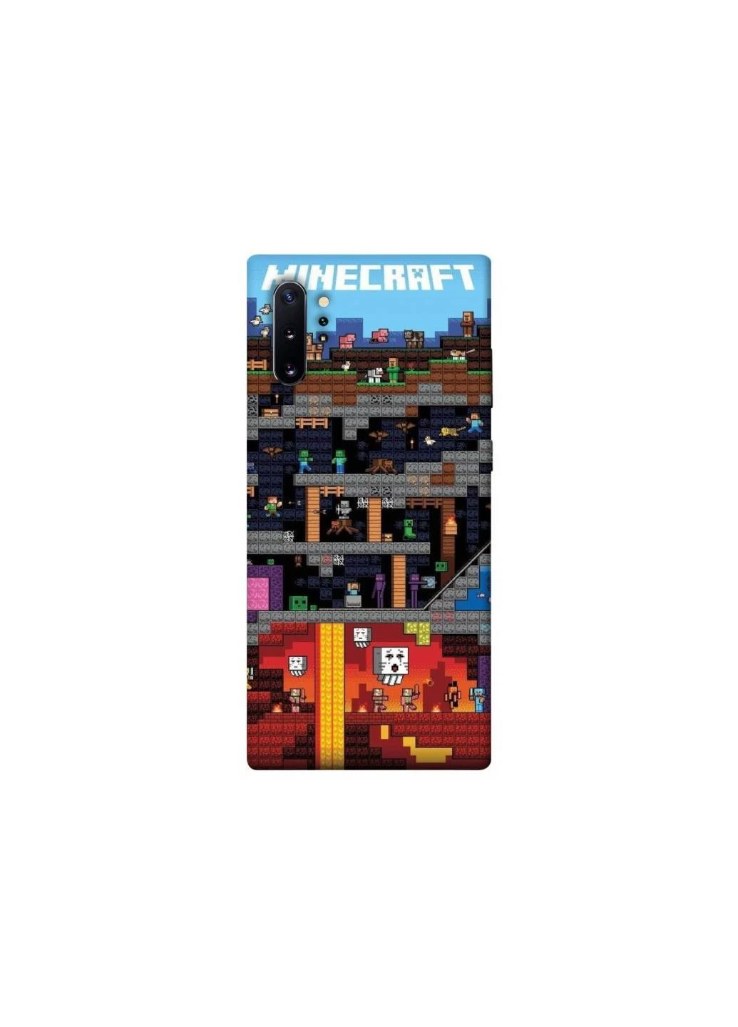 Чехол на Samsung Galaxy Note 10 Plus Minecraft Frontalka (380643714)