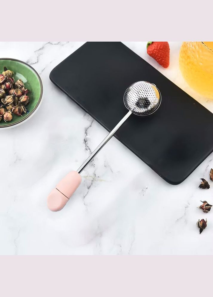 Заварник для чаю Semi Tea infuser 18 см, Pink круглий із нержавіючої сталі Semi Line (324608868)